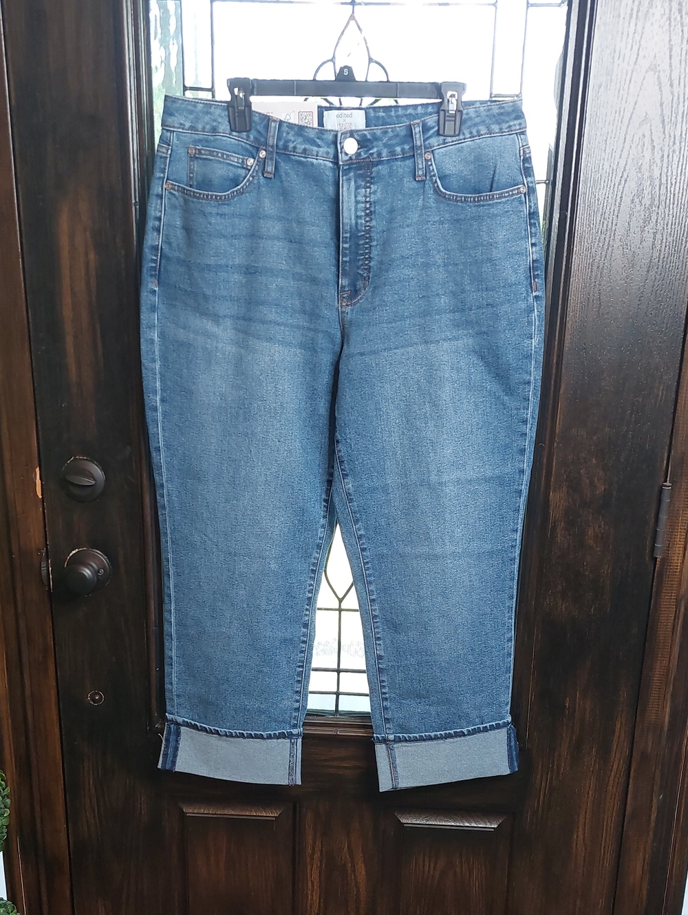 Edited by Hunter McGrady Women's Cuffed Wide Leg Jeans Sz 14
